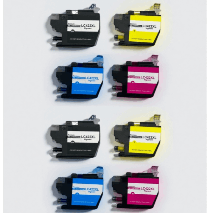 8 Pack Lc422 Xl Multipack Ink Cartridges Compatible With Brother Lc422xl Ink Cartridges-- Compatible With Brother Mfc-j5340dw, Mfc-j5345dw, Mfc-j6540dw, Mfc-j6940dw Printers