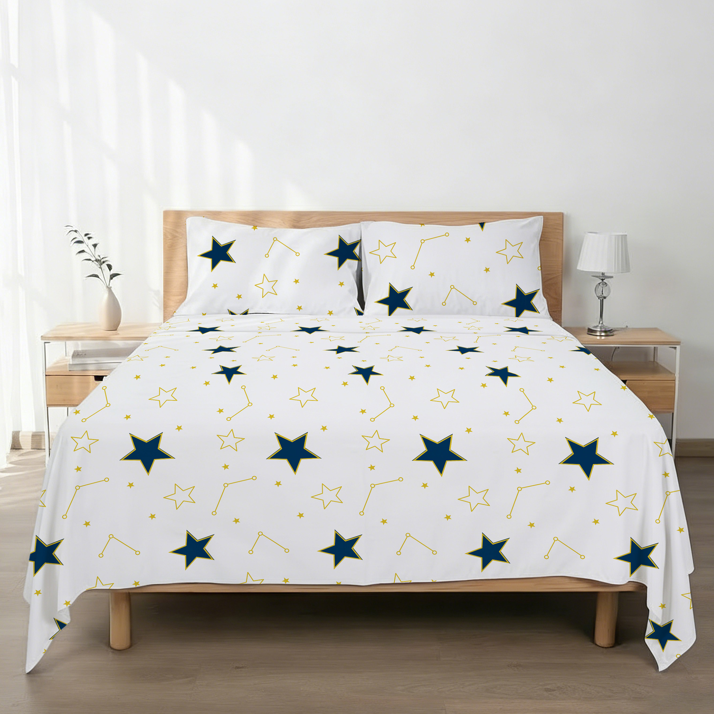 TEMU H HANSEL HOME Juego de Sábanas Microfibra Transpirable Ropa de Cama Encimera Bajera Ajustable Fundas de Almohada Set 3 4 Piezas Cama 90 105 135