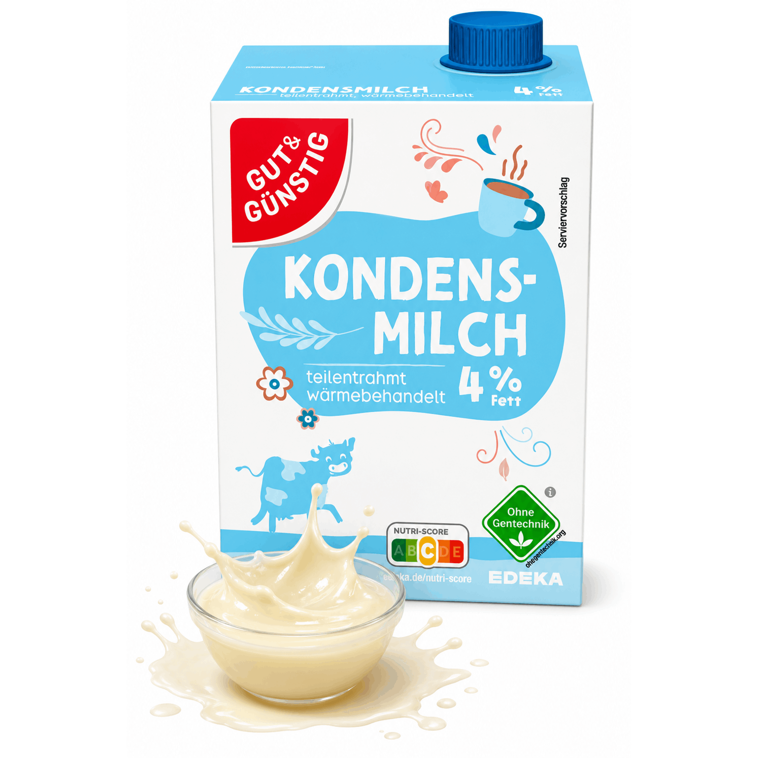 Image of Good & Affordable Condensed Milk 4 Percent 340 G | Coffee Milk For Refining | Condensed Milk For Beverages And Kitchen | Milk Product For Everyday And Stock