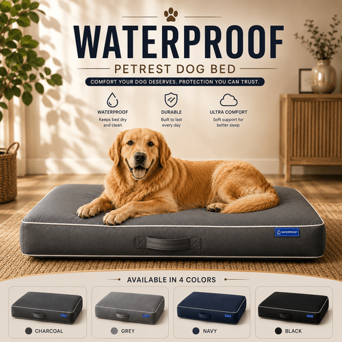 sbs fabrics waterproof dog bed cozy washable pet sofa bed for cats and dogs with water resistant cover