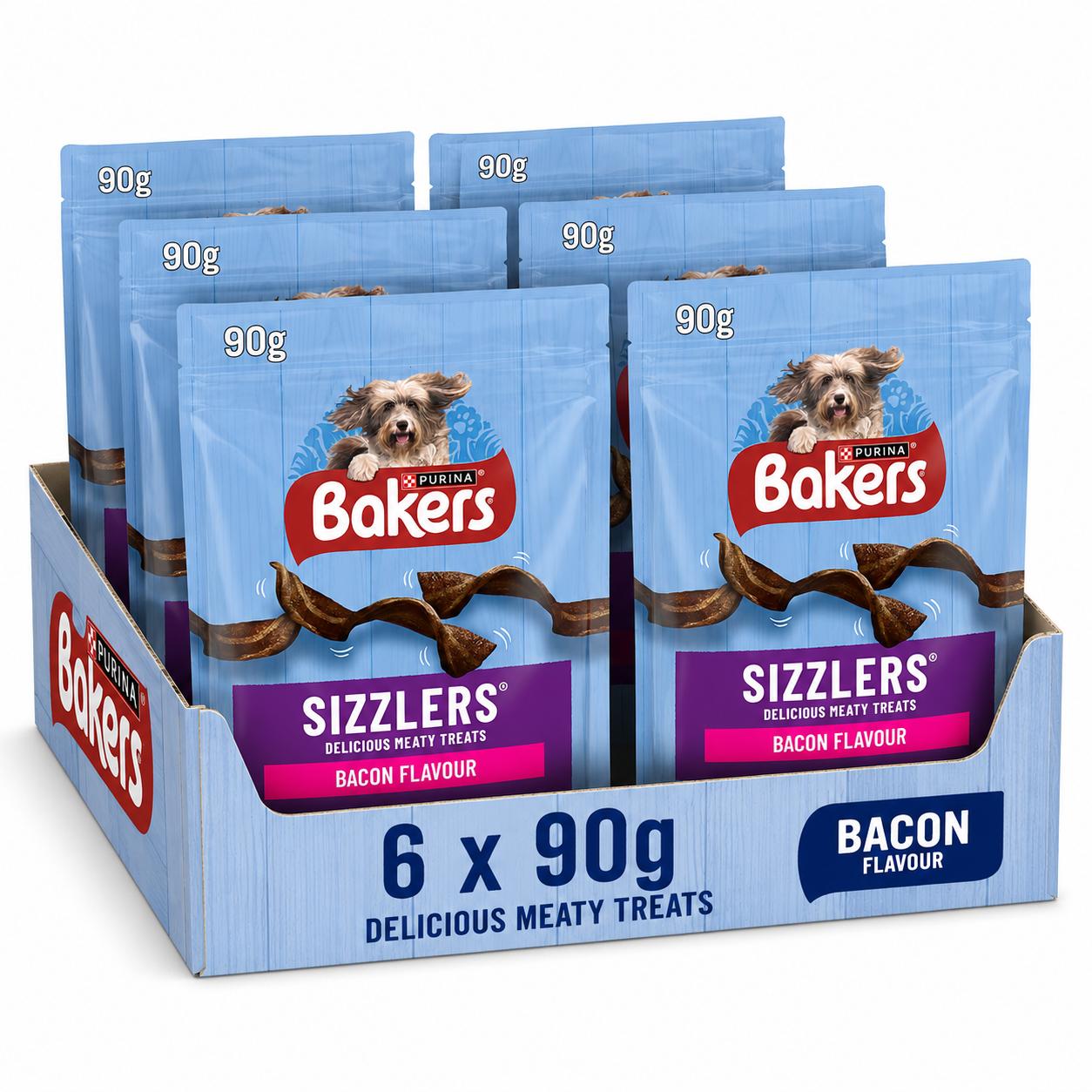 TEMU Bakers Bacon Flavour Dry Dog Treats – Pack Of 6 X 90g