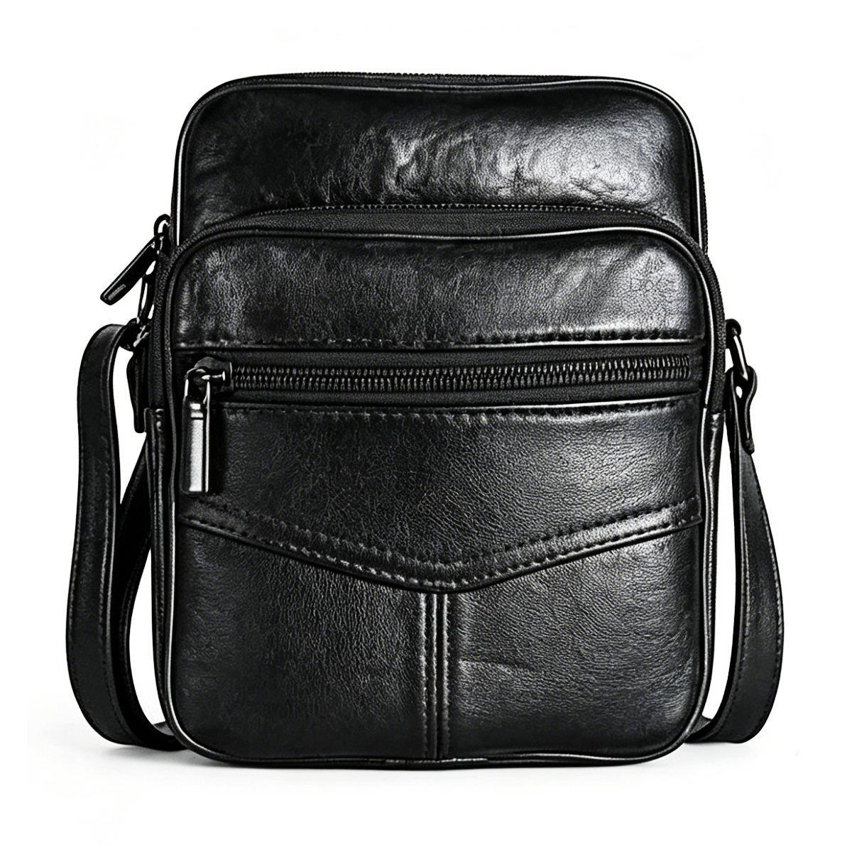 Leather Shoulder Bag, Small Retro Crossbody Bag, 6.69in X 5.51in