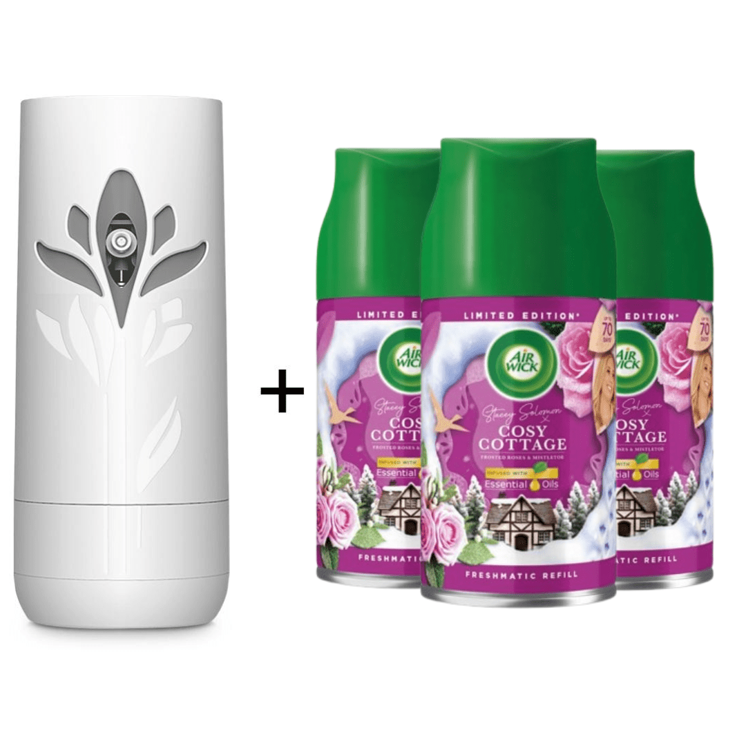 TEMU Air Wick Frosted Roses & Starter Kit 1 Device + 3 Refills 250ml Edition