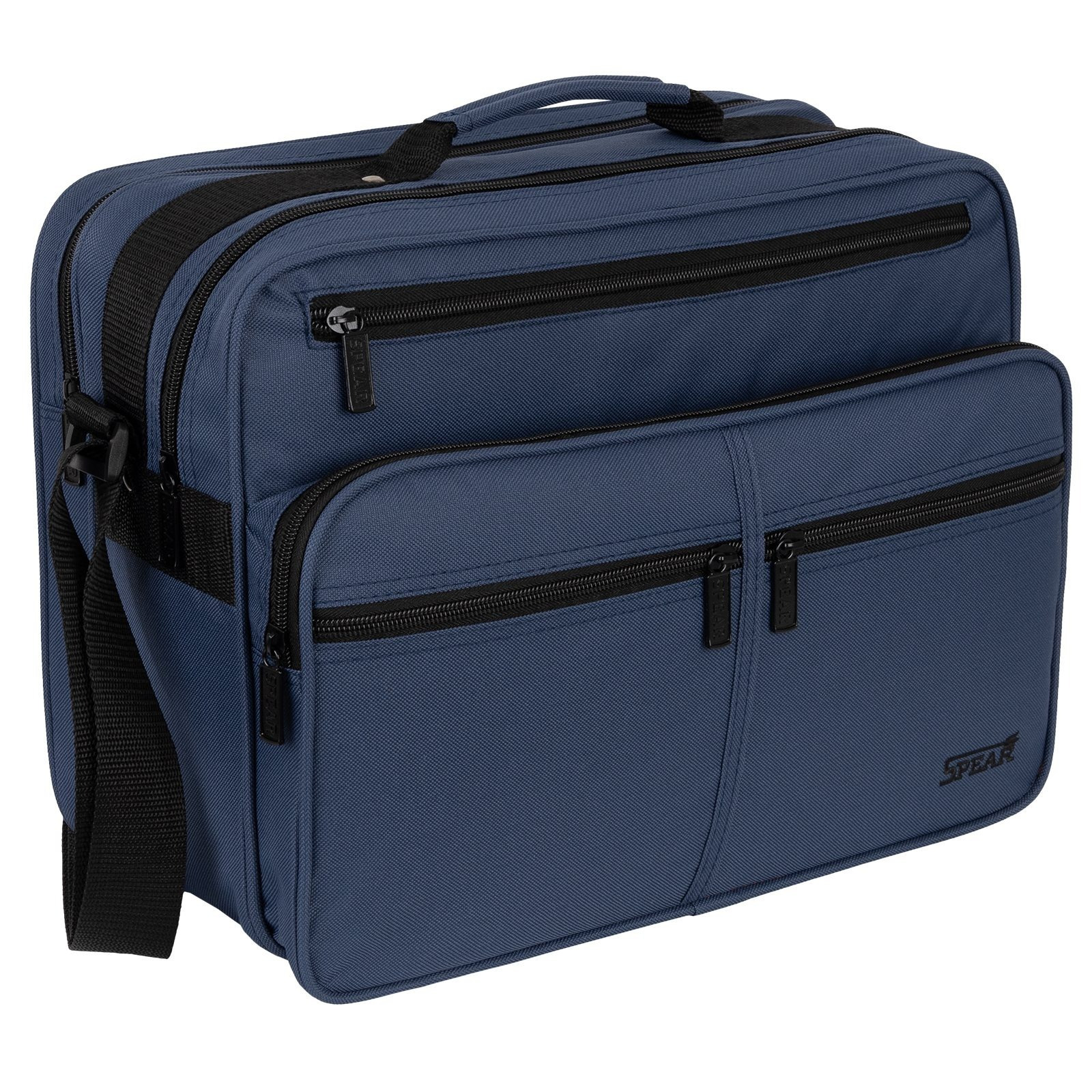 Men's Shoulder Bag Work Bag Messenger Bag 16l - Din A4 Folder Suitable, , Adjustable Shoulder Strap, Back Compartment, Business , 26cm X 36cm X 17cm Black