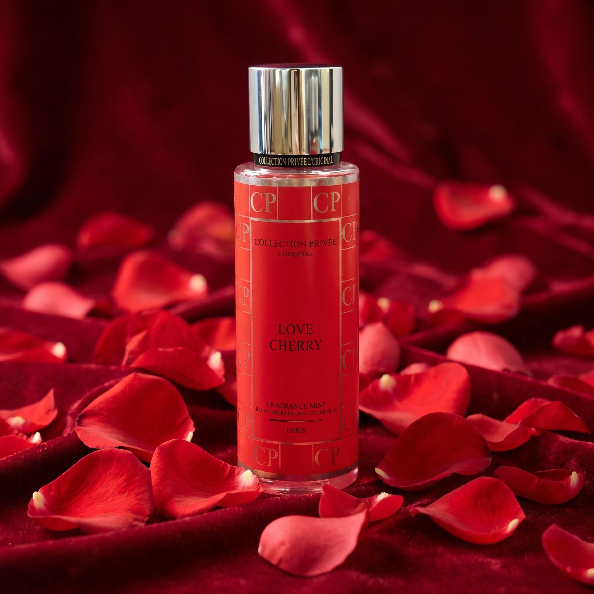 Image of Private Collection Love Cherry - Perfumed Body & Hair Mist 250 Ml | Cherry & Almond Perfume Mist, Gourmet And Sensual Notes