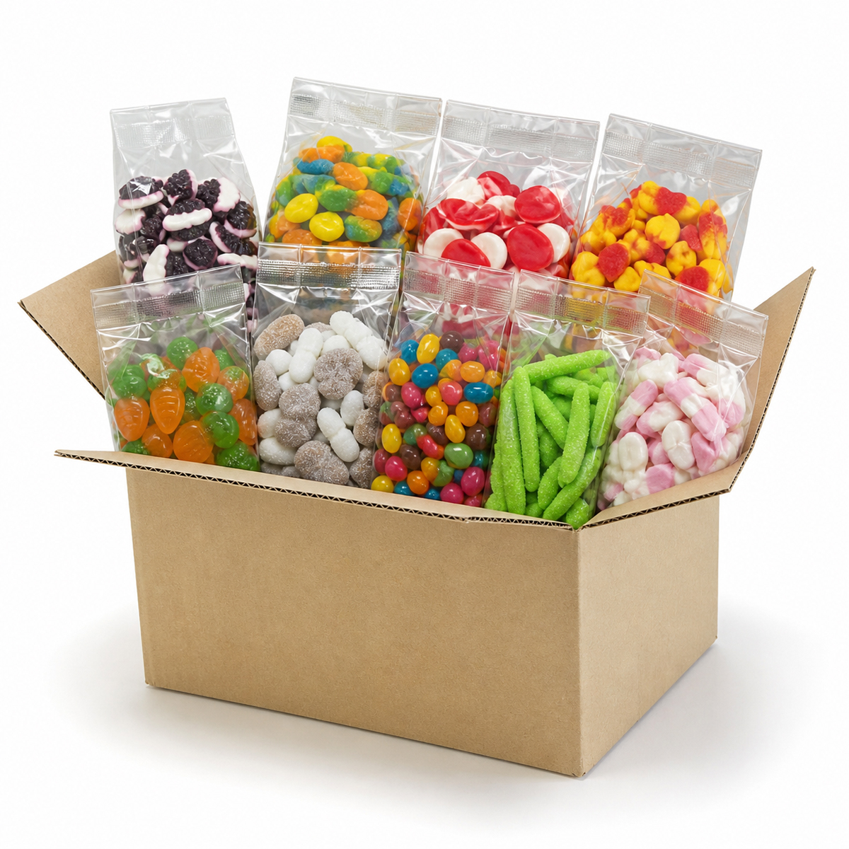 Mega Paradise Fruit Gummies Sampler Box - 9 Different Varieties, 1575g