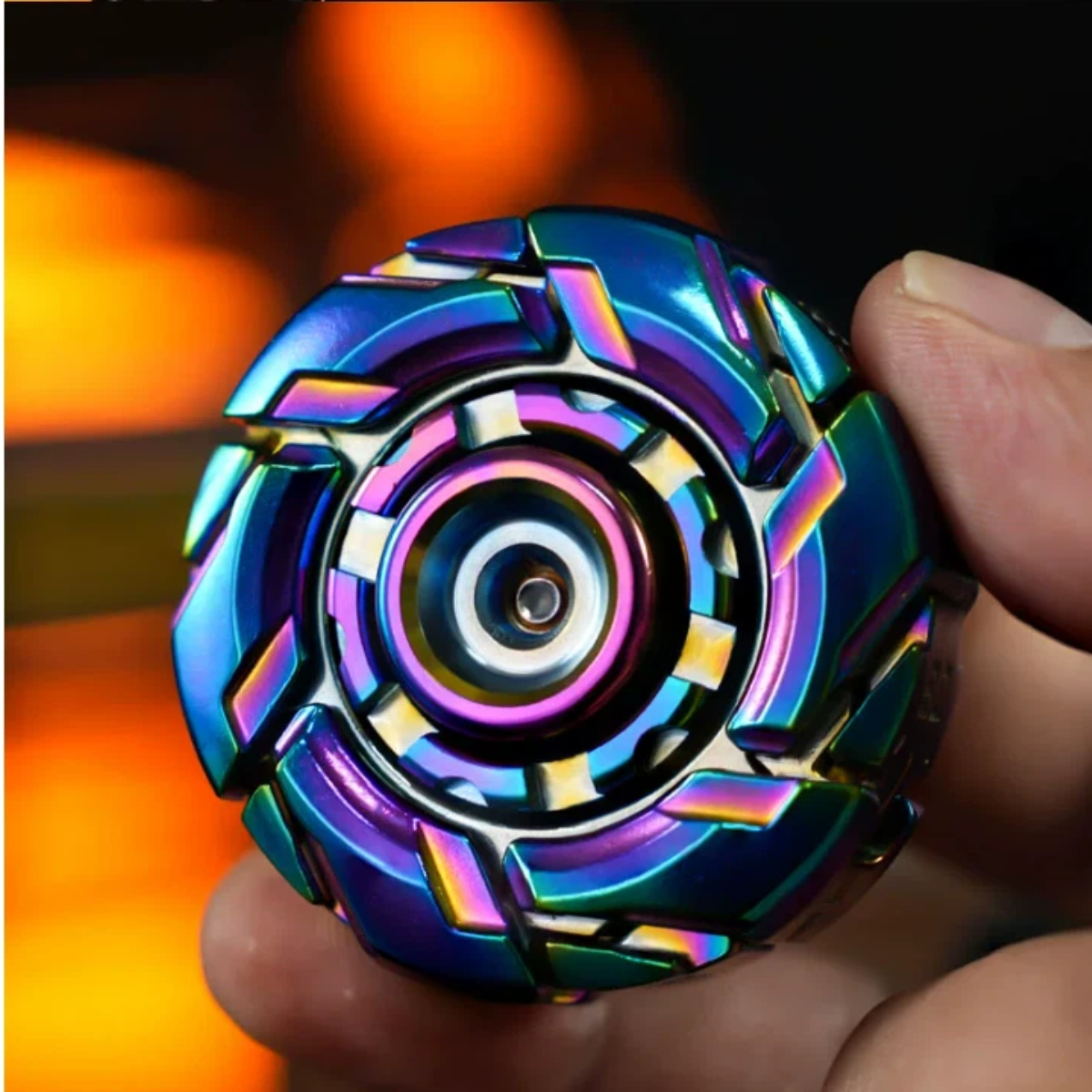 Image of Rotating Metal Fingertip Slider With , Smooth Rotary Mechanism, Portable Desk Accessory, , Creative Metal Decoration, Gift For Christmas And Special Occasions.