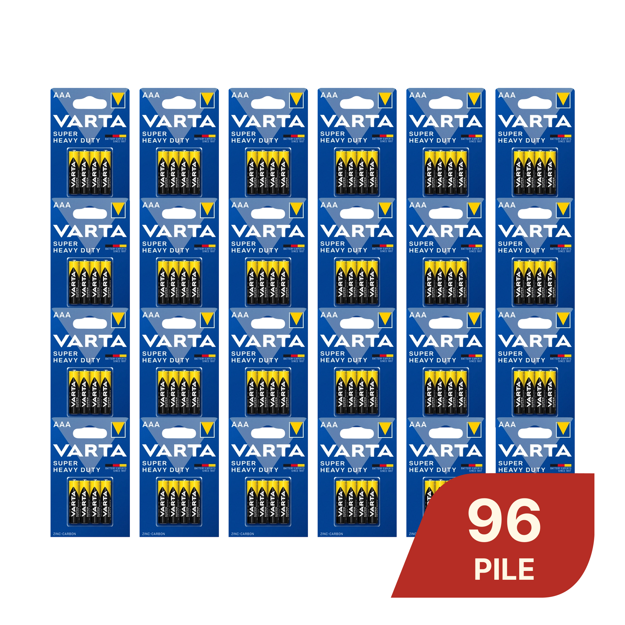 TEMU Box Of 12 Of 4 Varta Duty -carbon Aaa Batteries 1.5v R03 For Remote Controls Watches