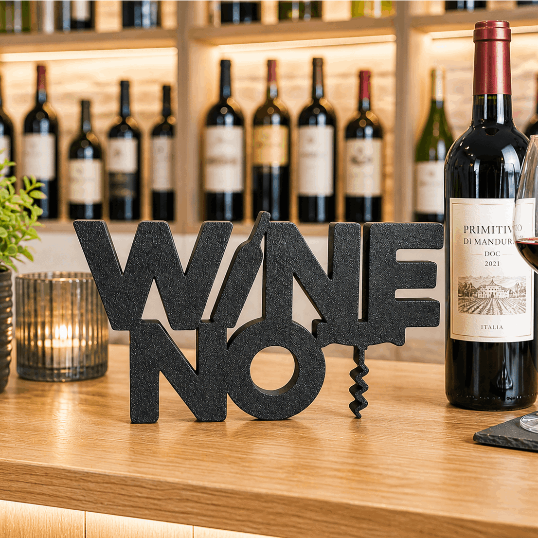 Display Stand "wine Not" - Stylish Wine Decoration For Display
