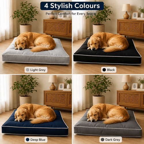waterproof dog bed orthopedic pet mattress with thick padding washable portable dog lounge bed for indoor outdoor use medium large