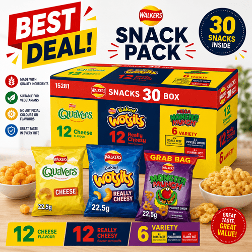 walkers yellow snack x 12 baked x 12 x pack