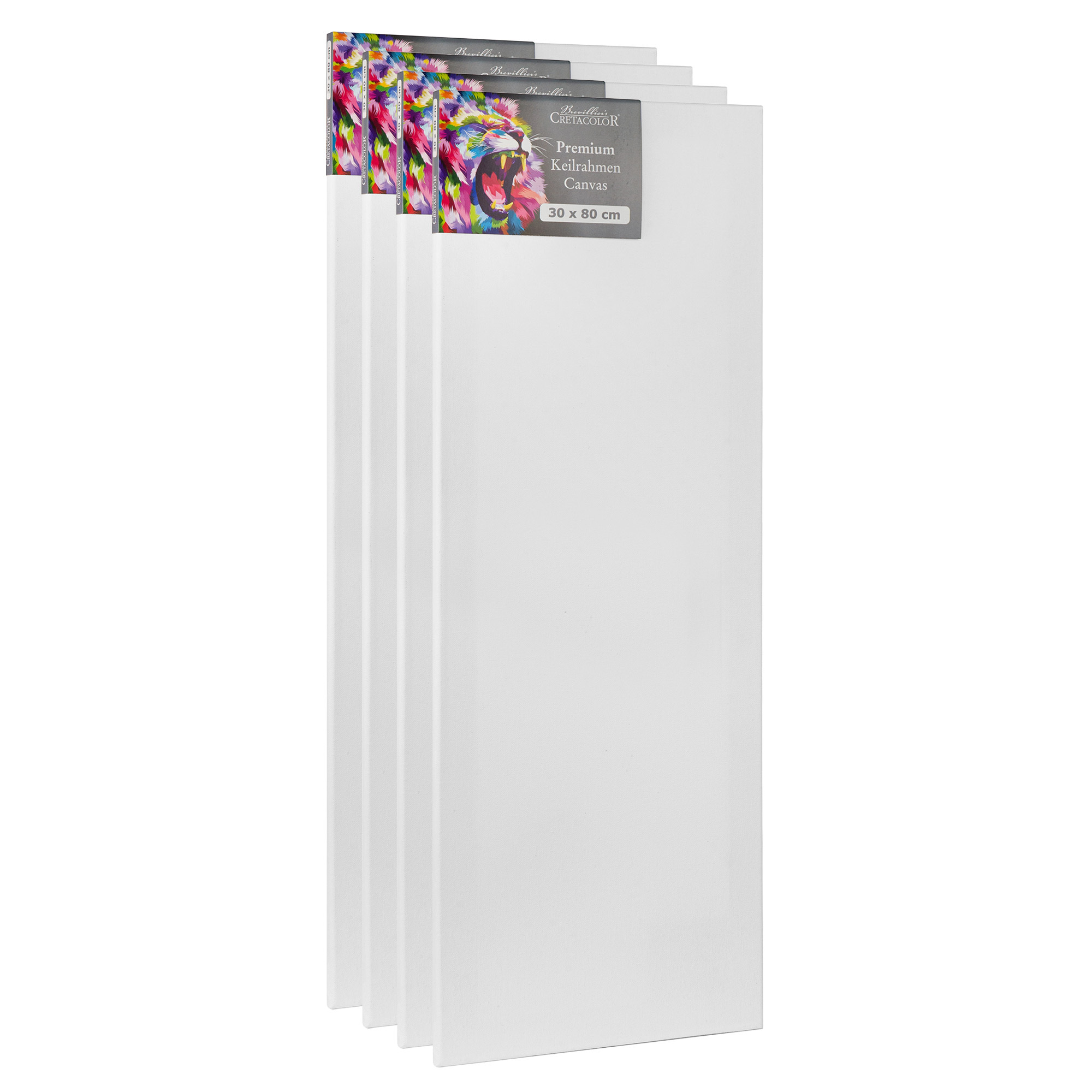 Image of Cretacolor Canvas Panels 30x80 Cm - 4 Pieces - Canvas Set - Cotton - Premium Painting Canvas On Wooden Frame - For Acrylic, Oil & Mixed Media