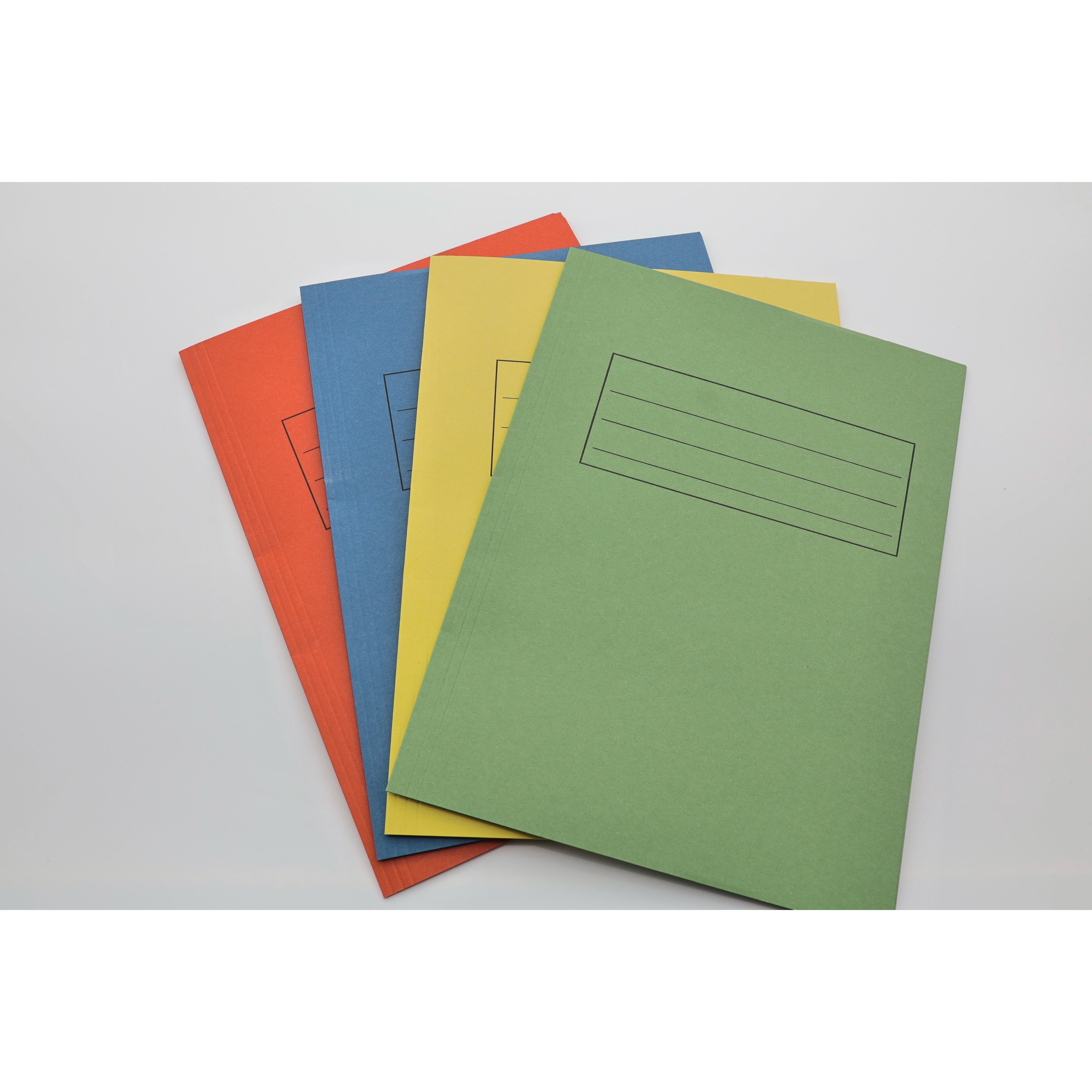 Image of 14pcs Set Of 3-part Folders A4 Made Of Sturdy 300g/m² Manila Cardboard | 4x Red And Blue, And Yellow | Collecting Folders For Documents School Office & Storage