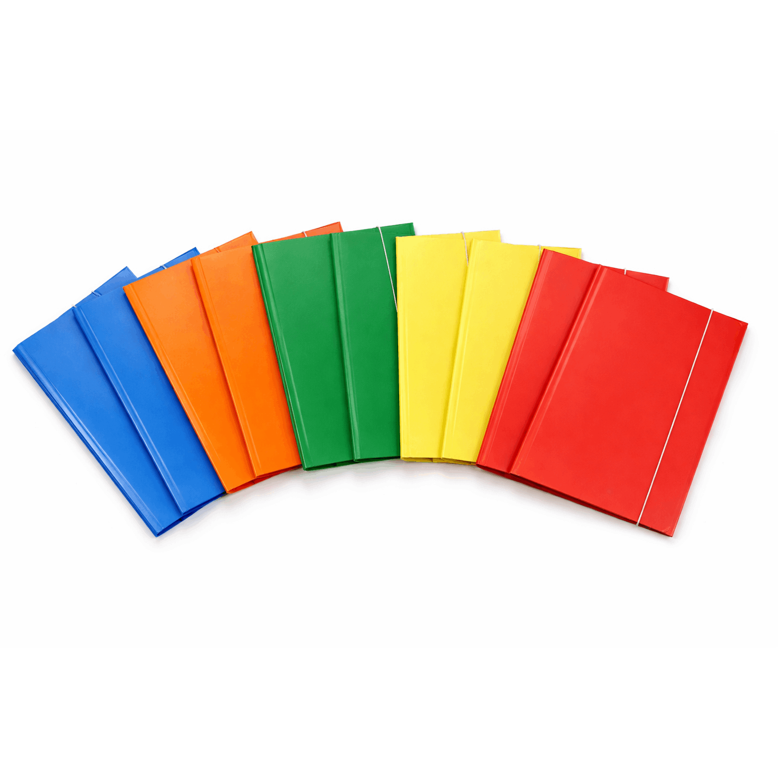 TEMU 10 Folders 3 Sheets With Elastic 25x35 Cm – Set Of 10pcs Of Cardboard Folders 700 Gr, 2 Per Color (red, Yellow, Blue, Green, Orange) – Resistant