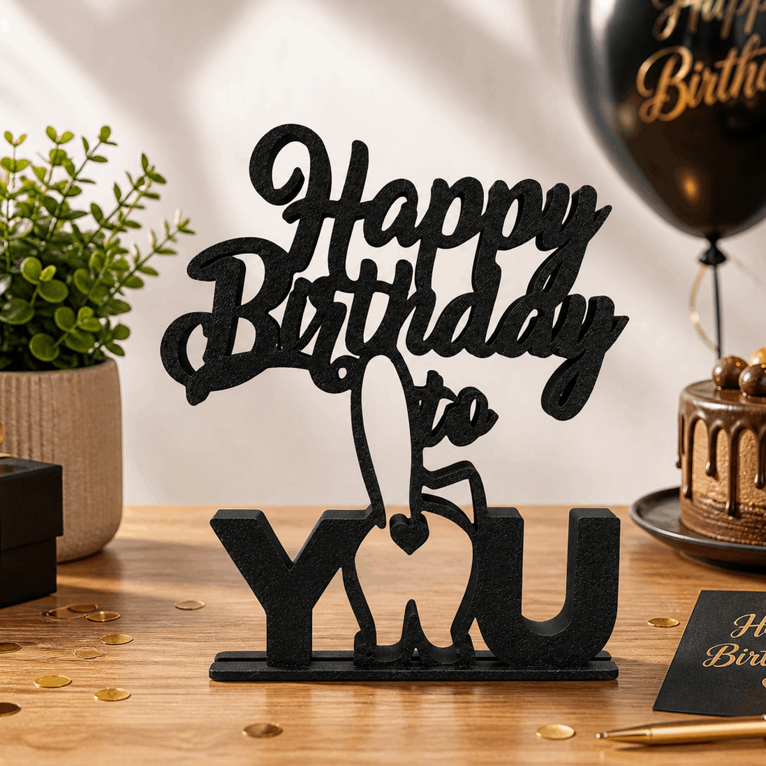 Decorative Stand "happy Birthday To You" – Funny Birthday Decor To Set Up