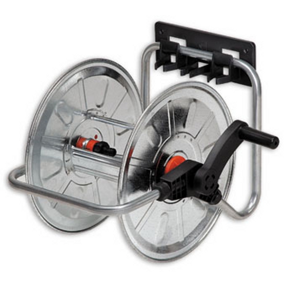 Rod Hose Reel 50m 1/2" Stationary And Portable Galvanized Hose Reel Hose Cart Garden Hose Cart