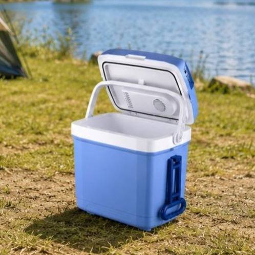 30L Box with Wheels & Pull Handle | Portable Cooler for Food, Drinks & Travel Use | 12V Car & 240V Mains Powered for Camping, Picnic, , Road Trips & Festivals