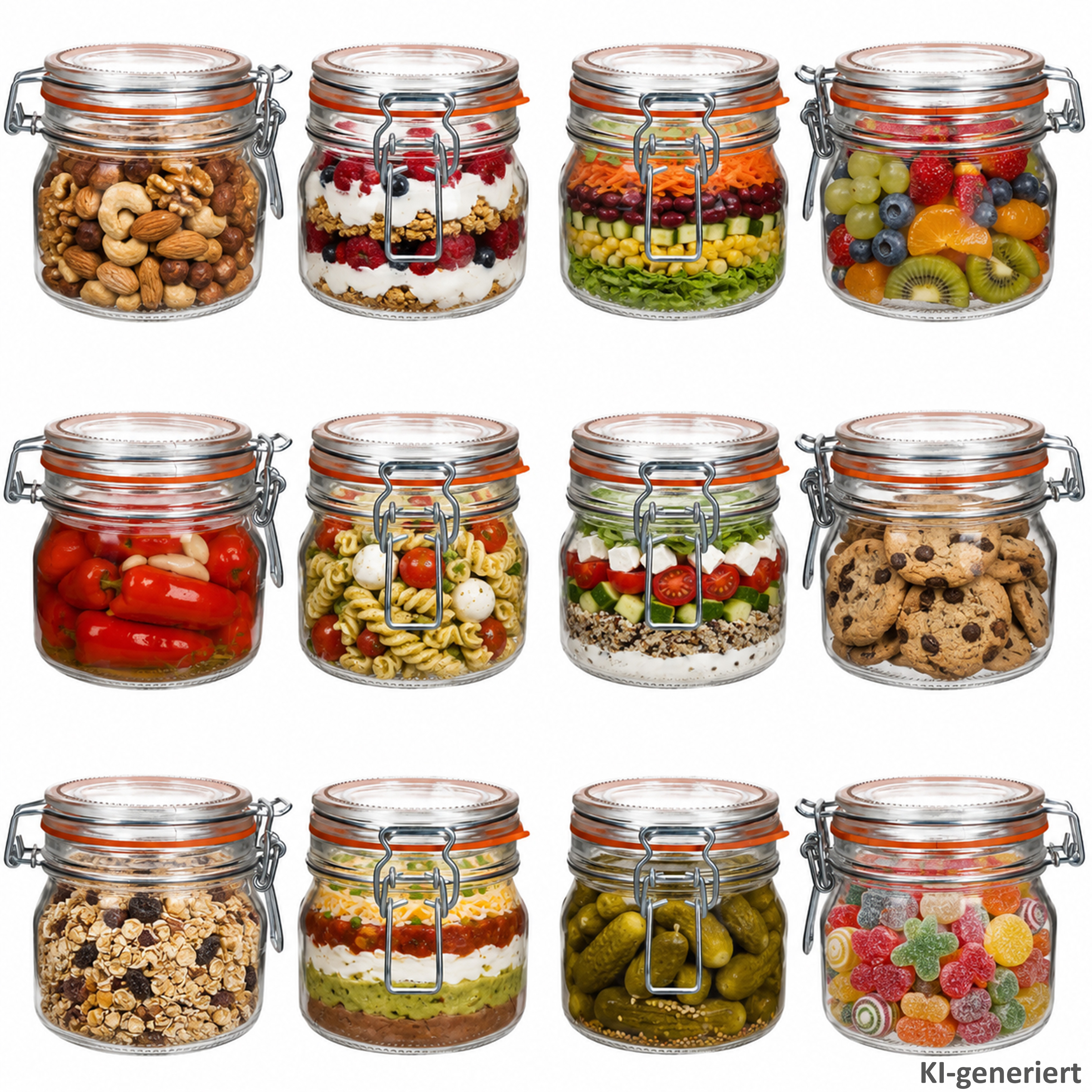 Image of 12pcs Of Odin 0.5 Liter Screw-top Jar Airtight Screw-top Jar For Canning