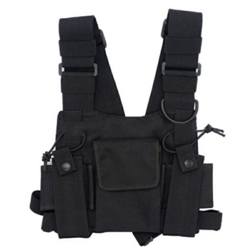 Gilet Tactique ShiLan – Sac Poitrine Homme Sac de poitrine pour homme & Sac de moto, Sac de poitrine tactique durable et léger, Gilet pour course et randonnée, Sac à dos tactique multi-poches avec sangle réglable, Convient pour l