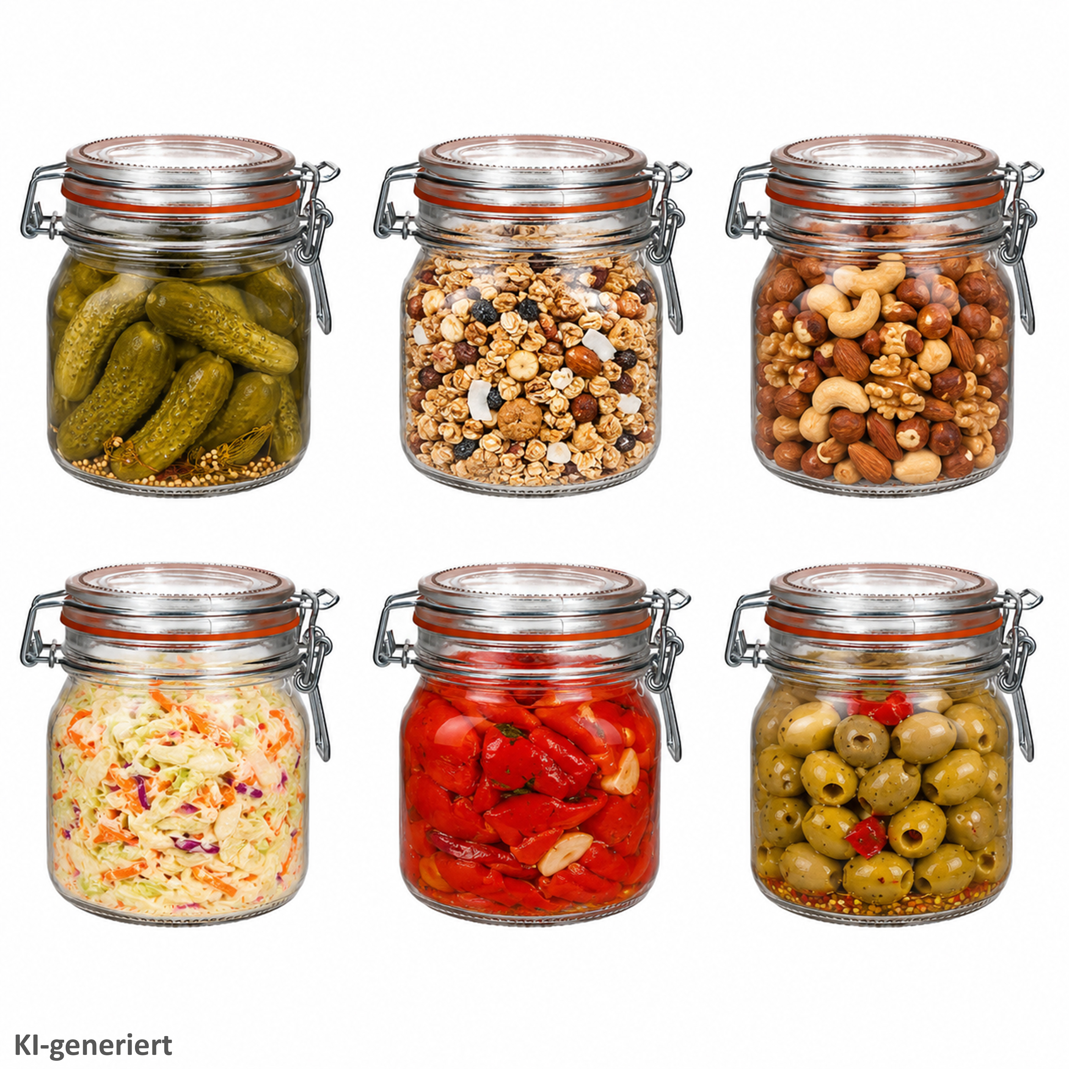 Image of 6pcs Of Odin 0.5 Liter Screw-top Jar Airtight Screw-top Jar For Canning