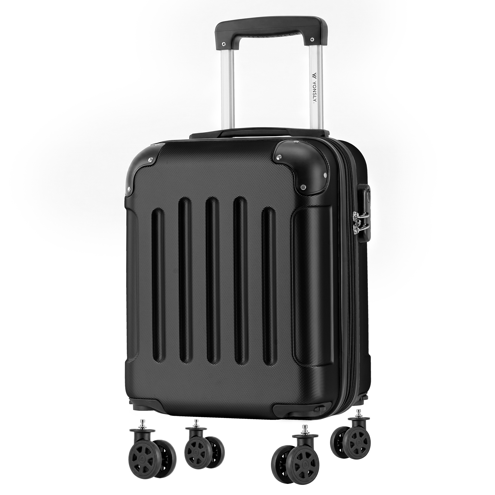 Image of Cabin Luggage S Hand Luggage, Hard Shell Travel Case With Removable 360° Wheels, Trolley Suitcase With Number Lock For Travel & Business