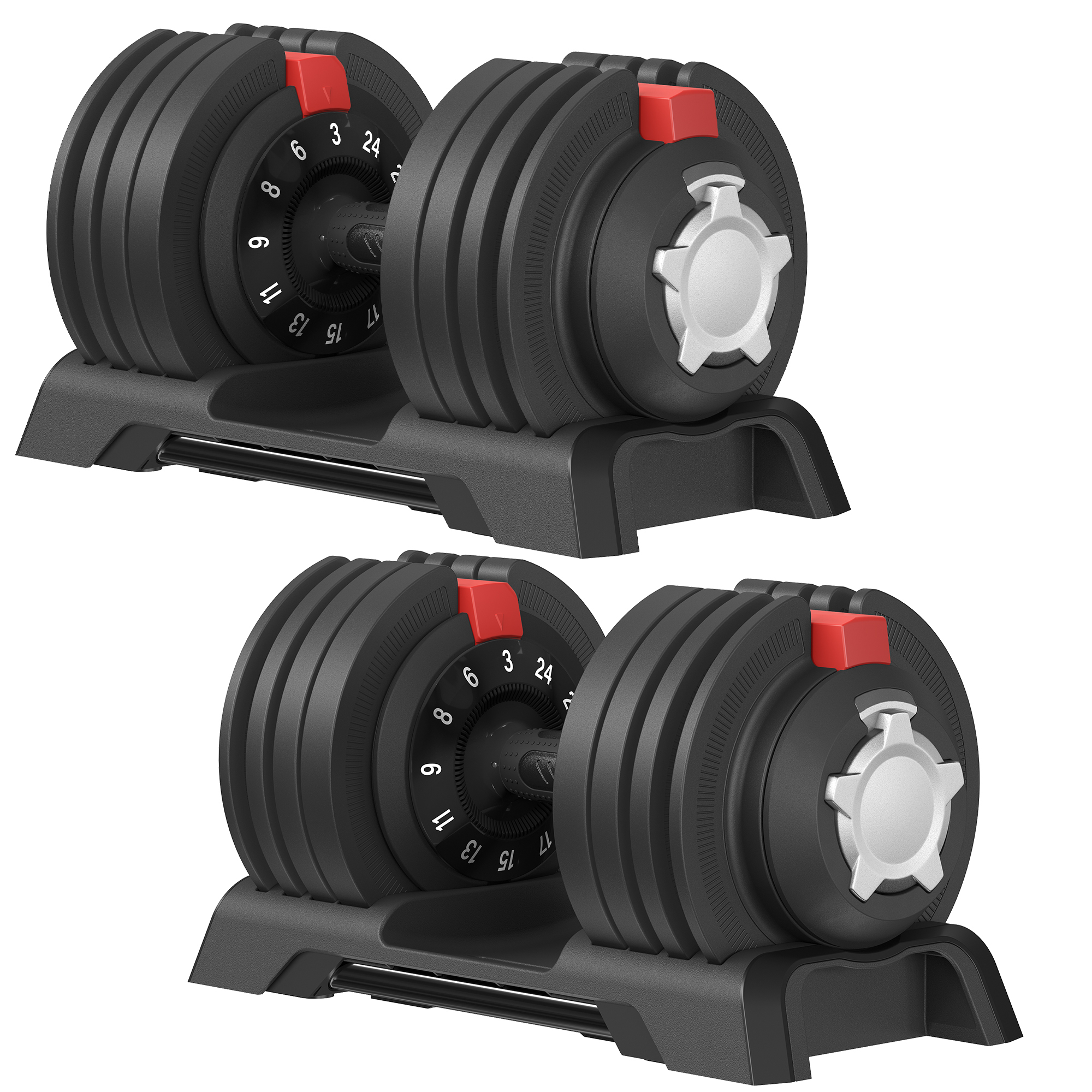Image of 2-piece Gel Dumbbell Set, Space- With Non-slip Handles & Storage Stand, Ideal For Fitness, Strength Training & Home Workouts, High Weights For Professional Strength Training