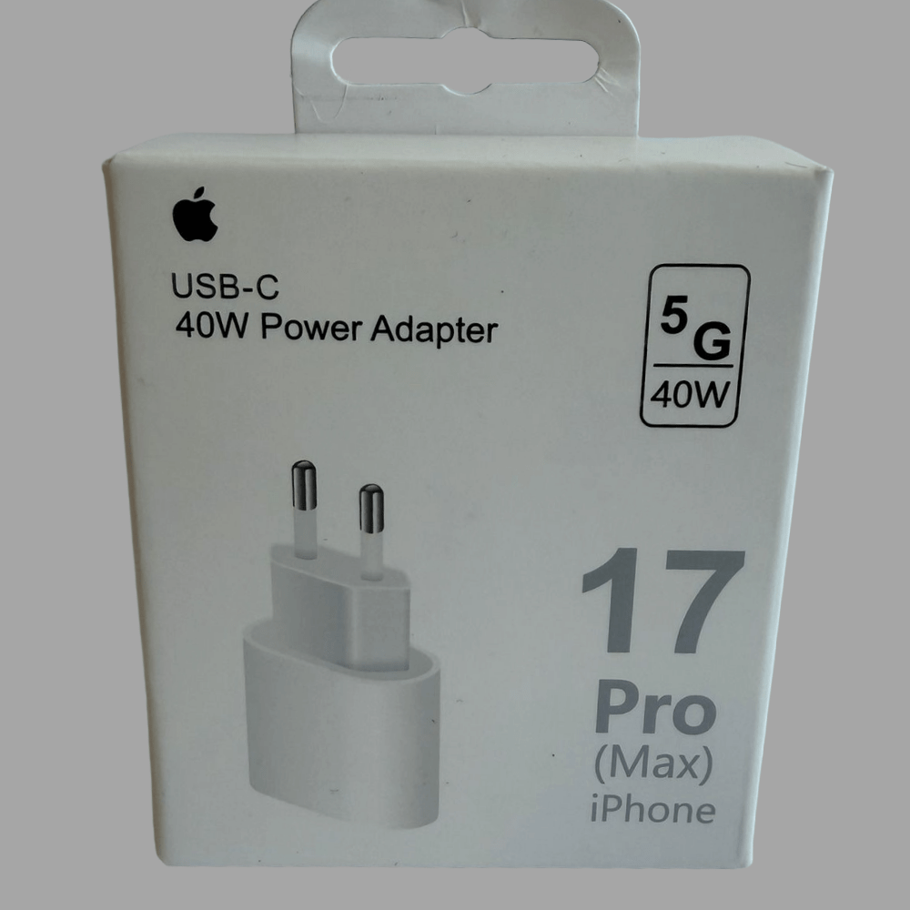 TEMU Adaptador de alimentación USB-C para Apple iPhone 17 Pro Max, 40W, carga rápida super rápida, enchufe de pared, bloque original, calidad ,