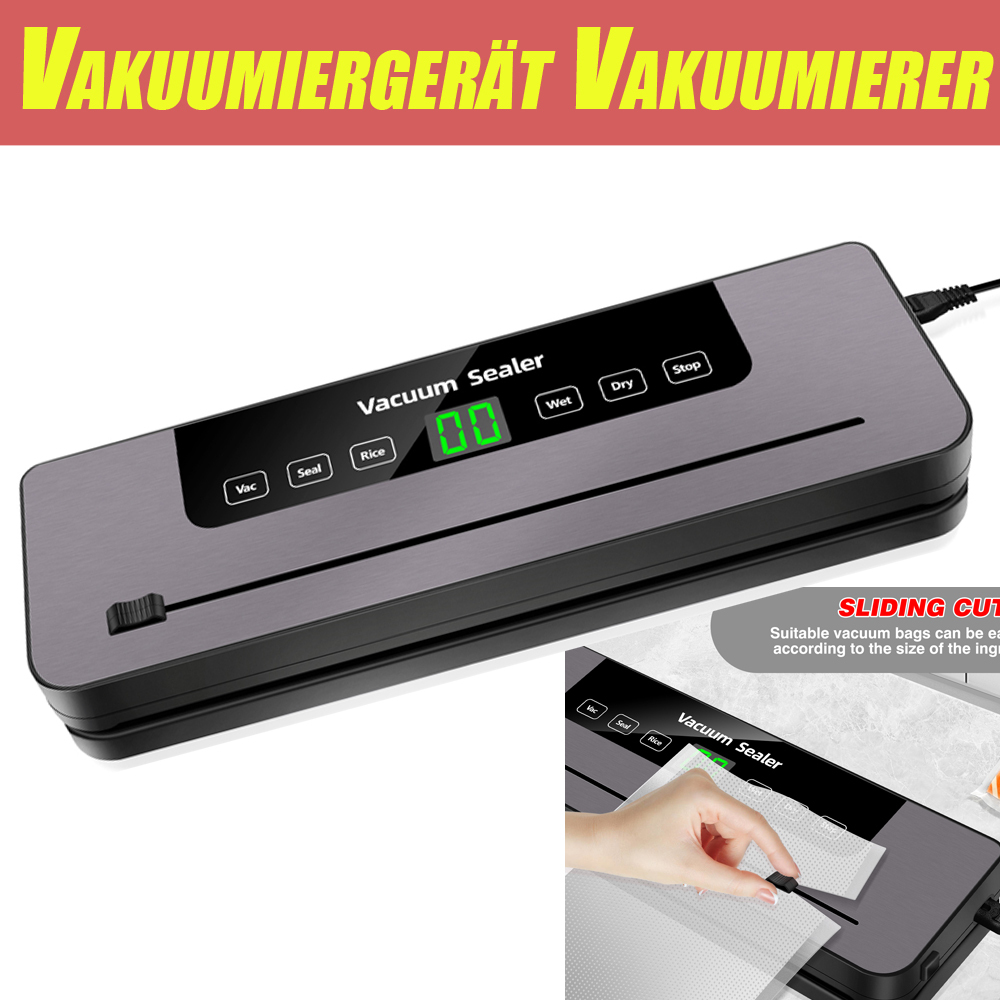 Image of Vacuum Sealer Machine 30cm, 2-in-1 Automatic Food Sealer For Foods, Film Welder With 10 Vacuum Bags