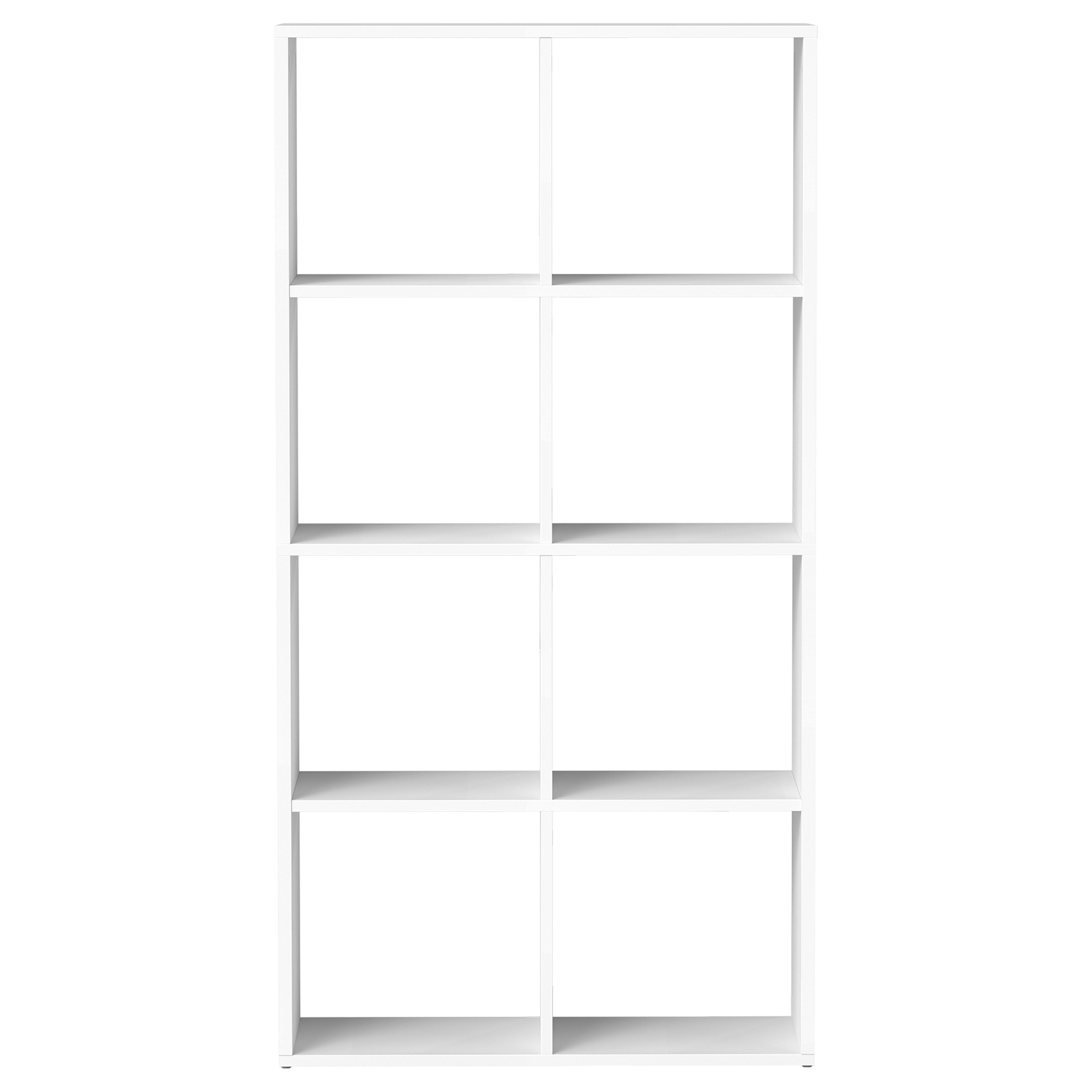Bookshelf With Open Compartments, 4-tier Cube Bookcase, Bookshelf For Living Room, Bedroom, Home Office, White
