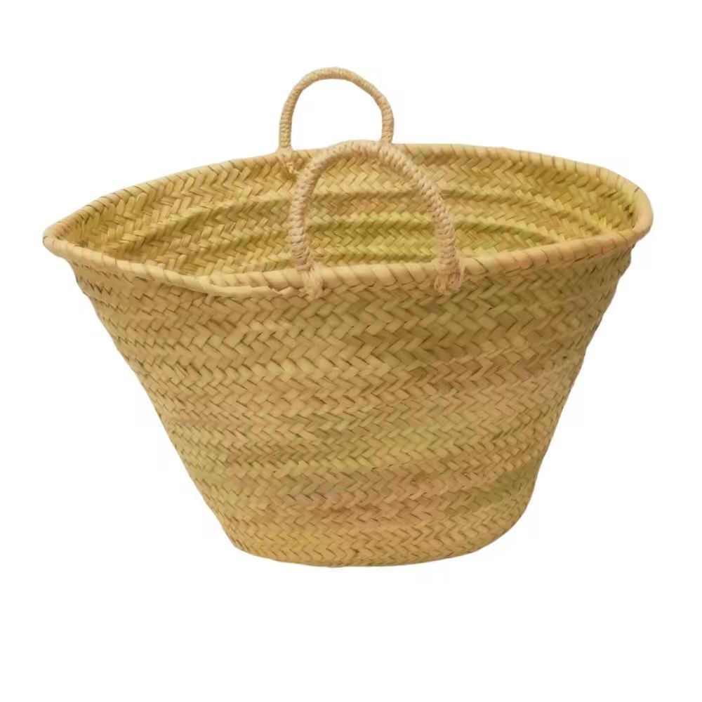 TEMU Cesta Bolso Capazo de Playa de Mujer Natural a Medias Aproximadas 25 x 42 x 15 cm