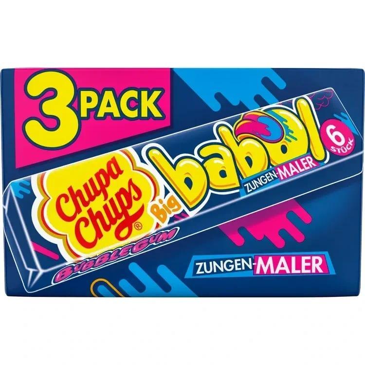 Chupa Chups Large Babol Tongue Painter With The Taste Of Blue Raspberry 3pack (=3x27.6g)
