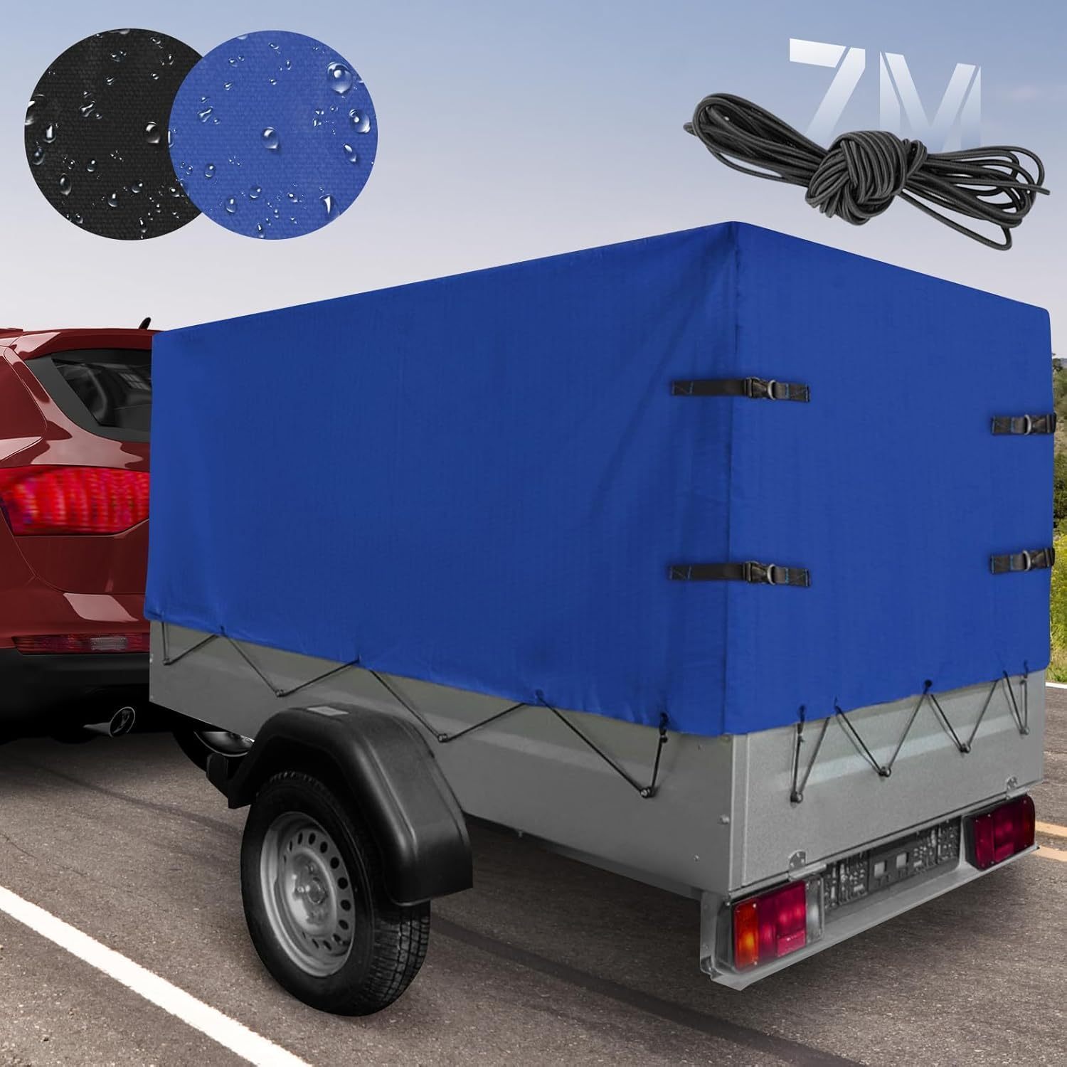 1pc Of Foldable Cover For Trailers, Windproof, Sun-resistant Made Of Oxford Fabric For Caravans, And Truck Beds