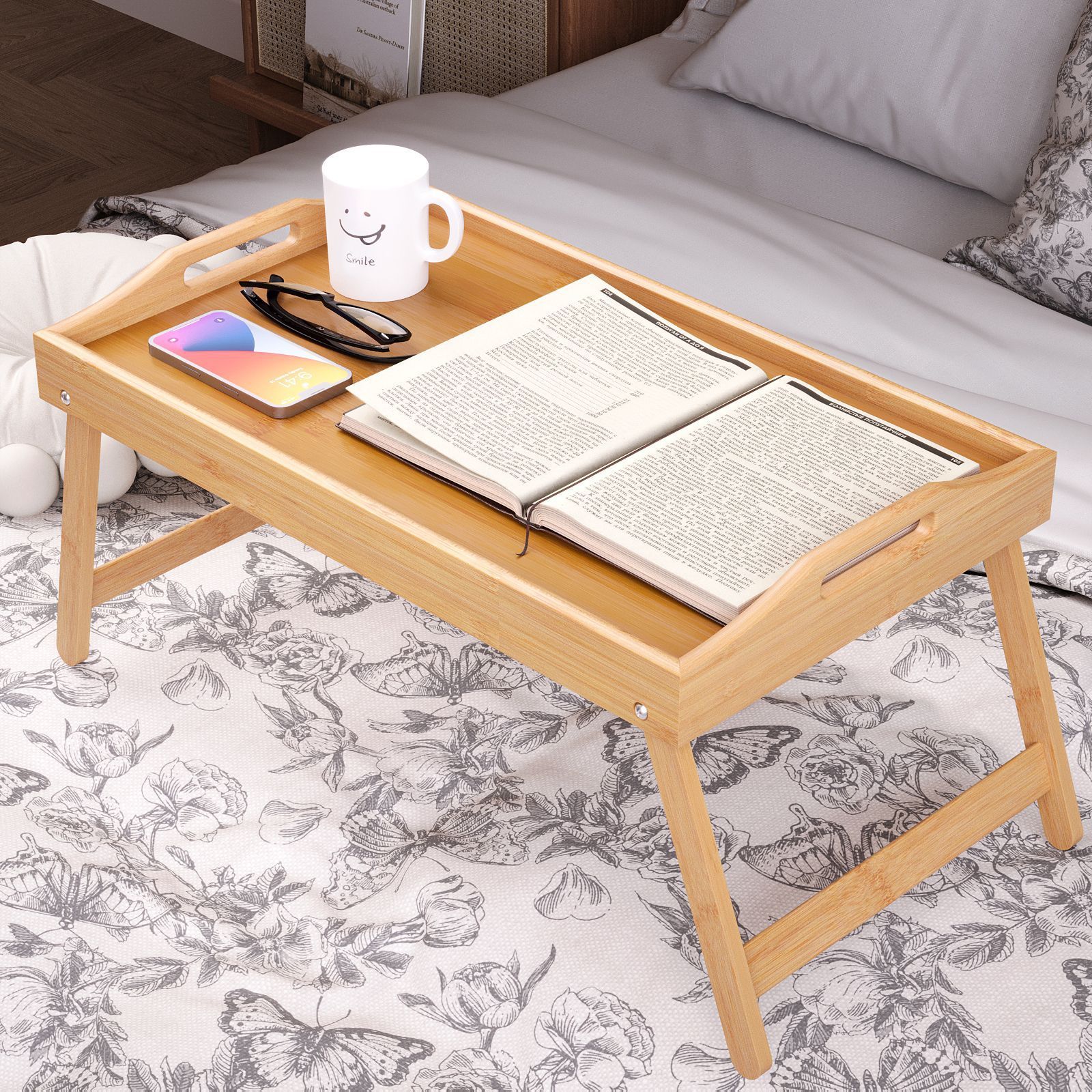 Collapsible, Portable Folding Table | Suitable As A Work And Night Table For At Home And On The Go