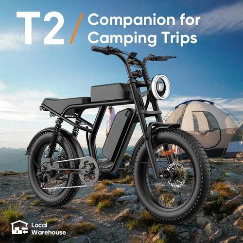 all terrain e bike t2 250w electric mountain bike 25km speed 120km range removable battery 20 x4 fat tires dual suspension rear seat for adults