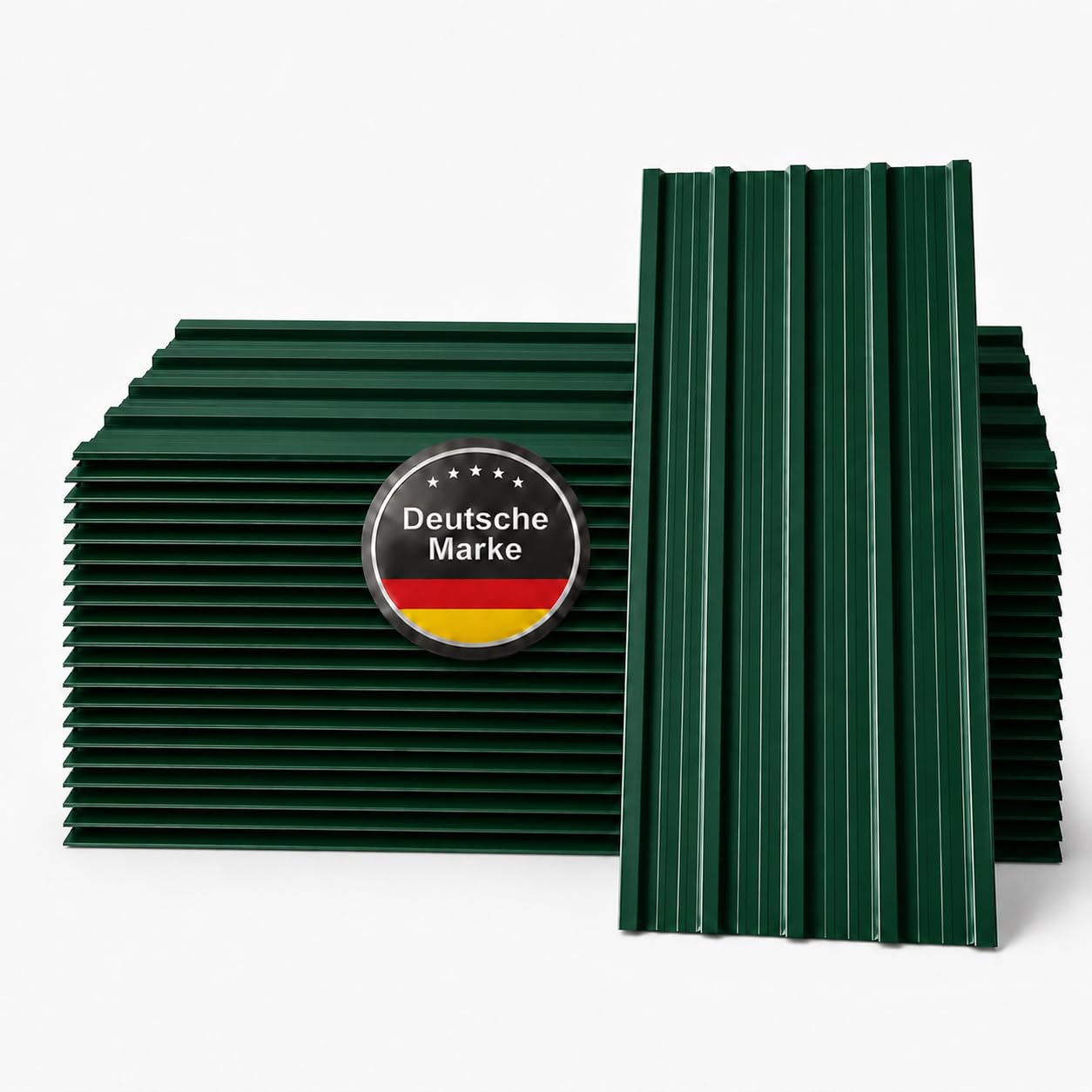 Trapezoidal Roofing Sheets, 12-piece Set And 22-piece Set, Green Ral 6005 And Ral 7016, 1090 X 445 Mm, Galvanized, Profile Sheets For Garden Sheds, Carports, Sheds, And Tool Houses