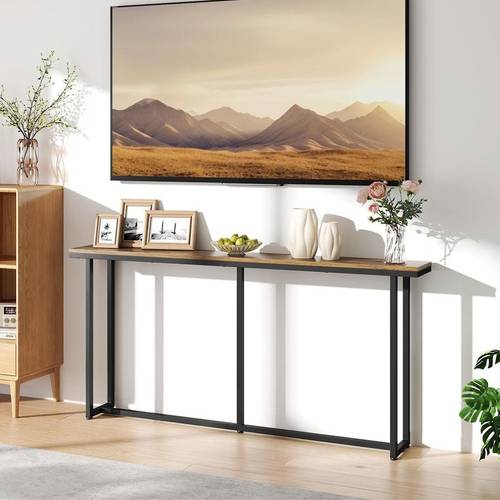 mesa de consola mesa de entrada, mesa larga mesa lateral de madera simple para pasillo en casa, muebles para el hogar,
