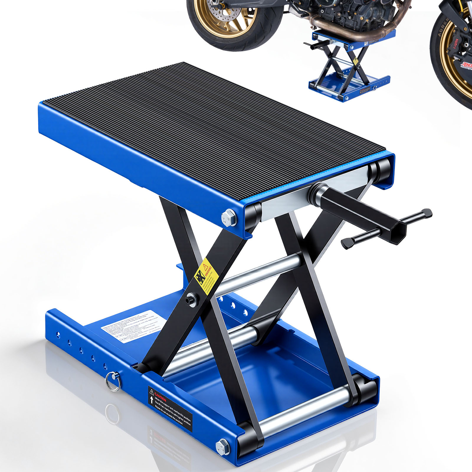 TEMU VEVOR Sollevatore per Moto, a Forbice per Moto da 1100 libbre con Piastra e Perno di Bloccaggio, Cavalletto con e Centratura 3.74"-13.38", a