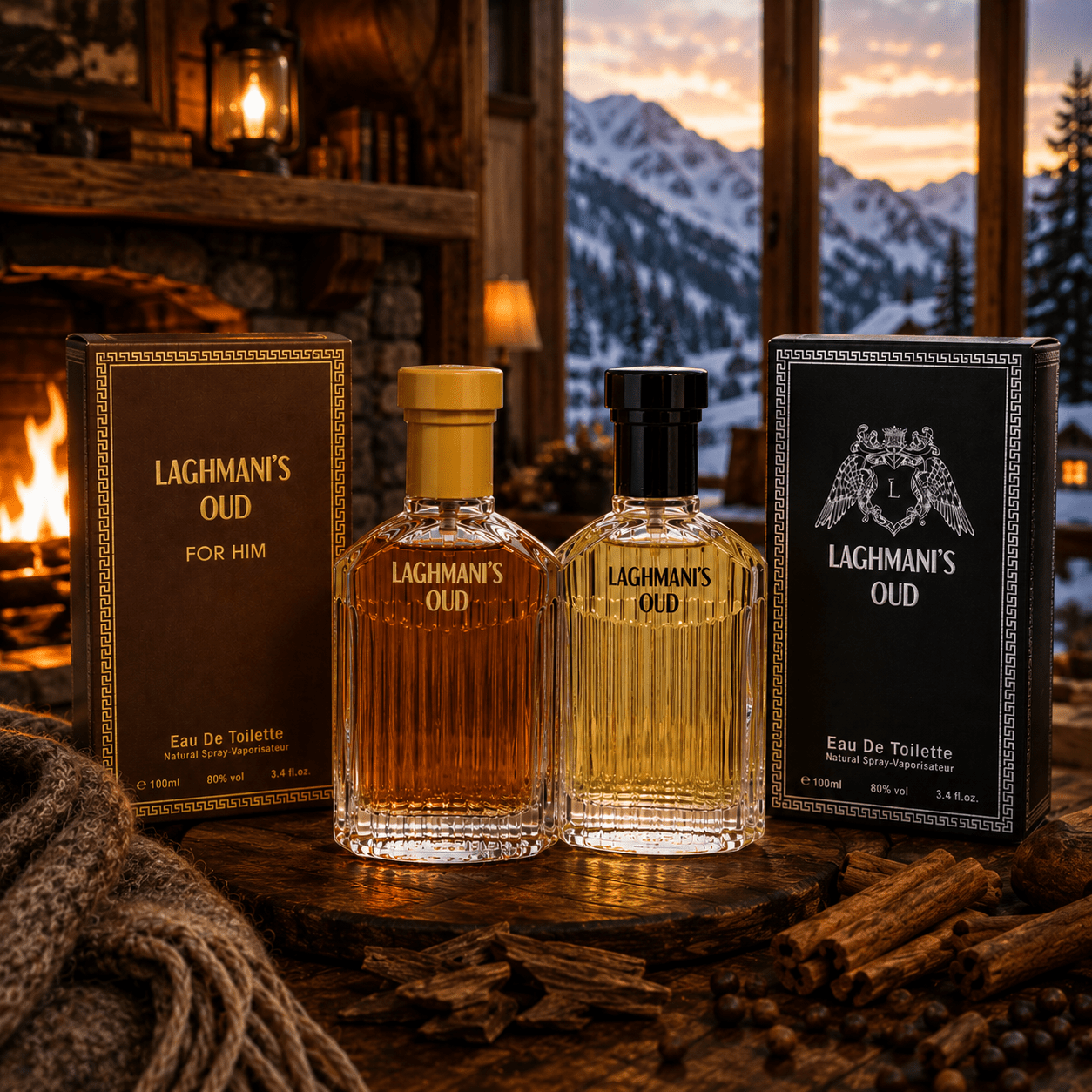 TEMU Perfume For Man – 's Oud Brown And Oud Black Pour Homme Duo 100ml X2 Edt Featuring Warm Oriental Notes With Smoky Amber Depth, Rich Woods, And