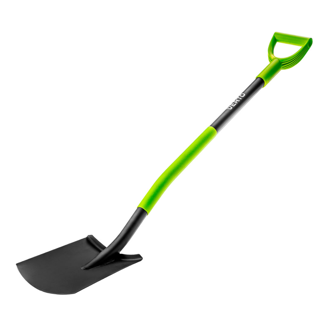 Verto Ergonomic Flat Shovel, Metal Handle