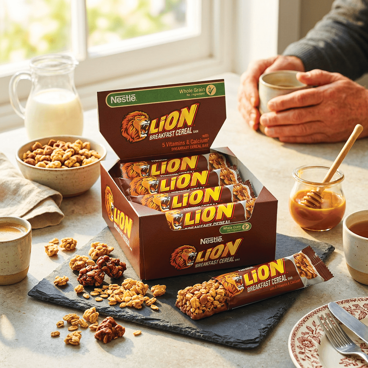 16er Pack - Nestle Lion Breakfast Cereal Bar Thekendisplay 16x25g