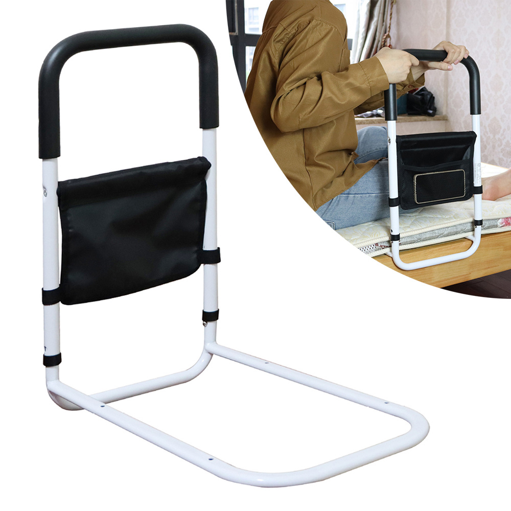 Image of Bed Assist Rail, Bed Handrail With Storage Pocket For Elderly Patients