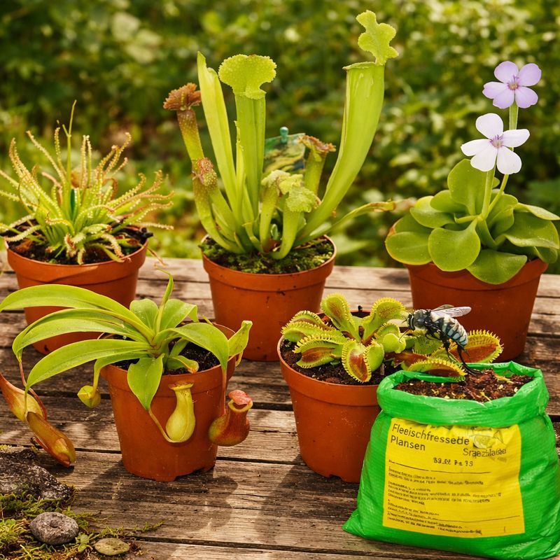 Exotic Carnivorous Plant Gift Set - 5 Different Plants + Soil