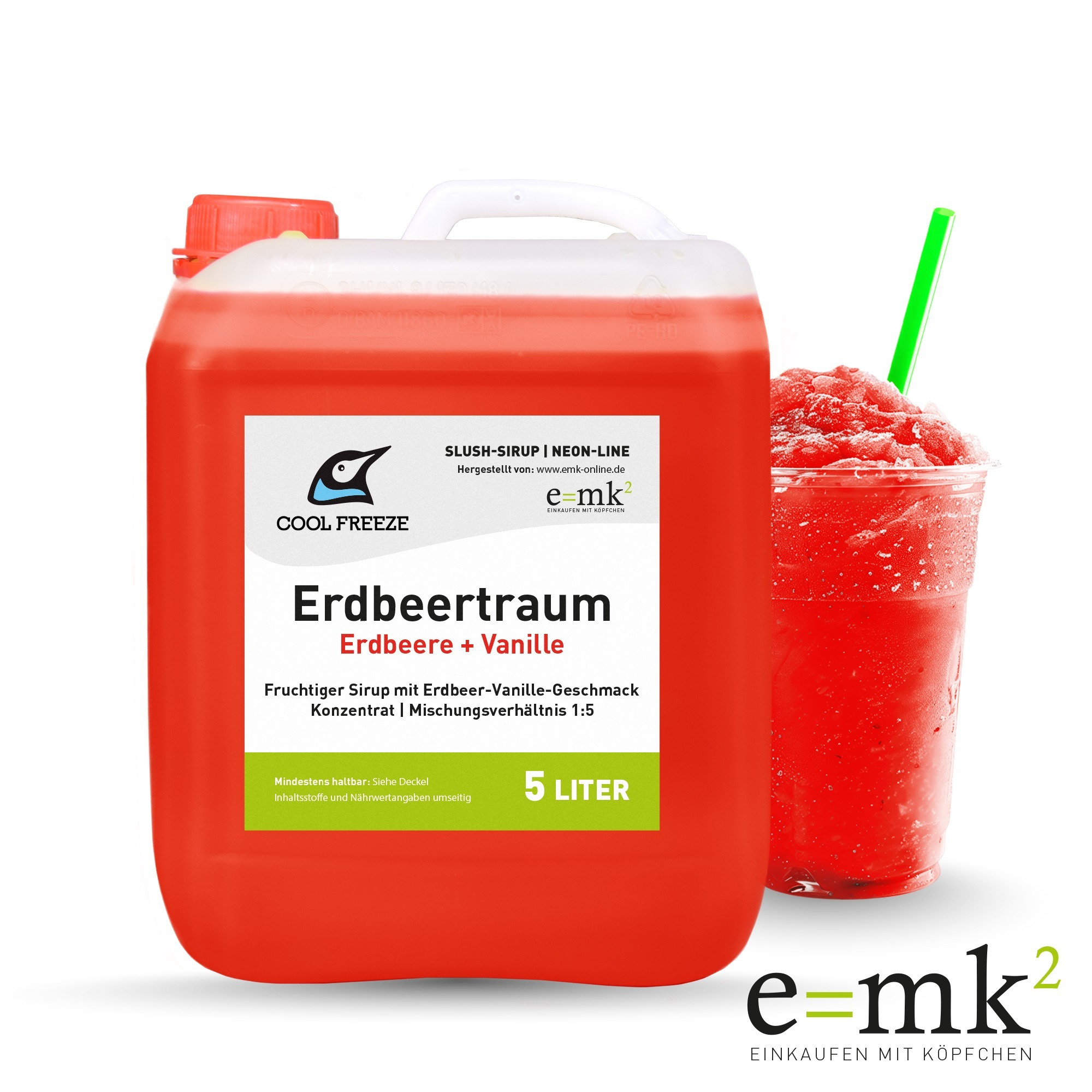Slush Ice Syrup Strawberry Dream | 5l | 150 X 0.2l Servings | Divinely Delicious