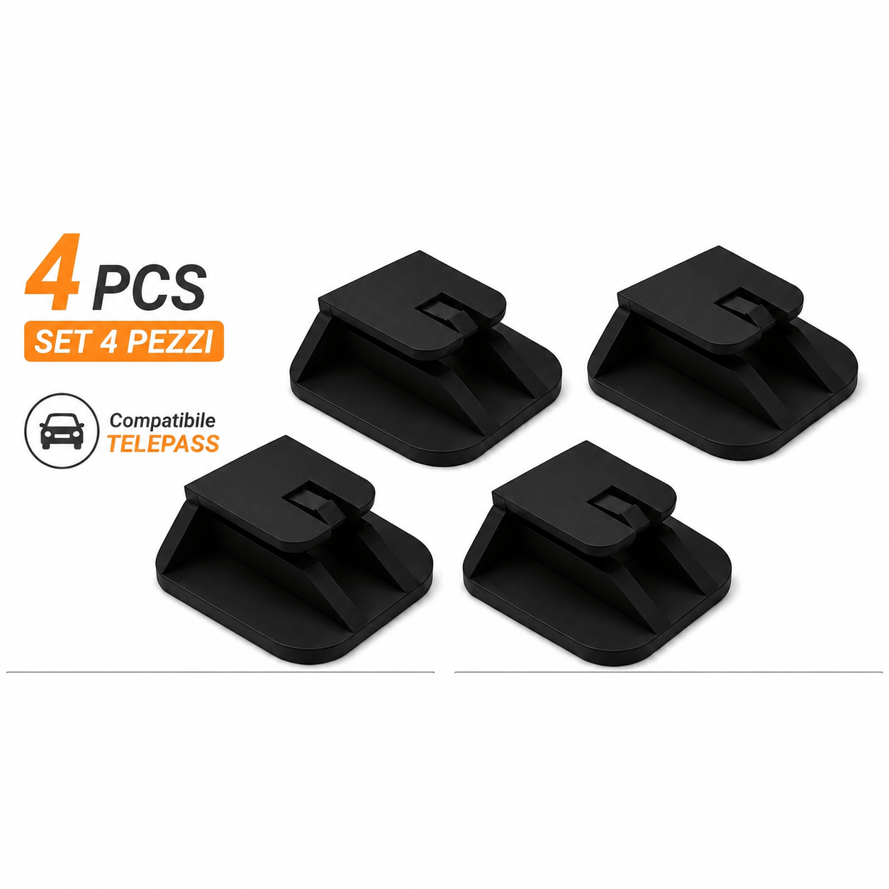 TEMU Clip di montaggio per Slim e - Confezione da 4, , Plastica resistente, Facile installazione, Accessorio per veicoli
