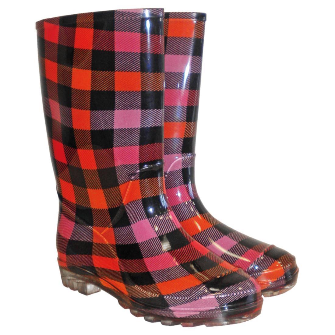 Image of Ladies' Pvc Rubber Boots With A Pattern