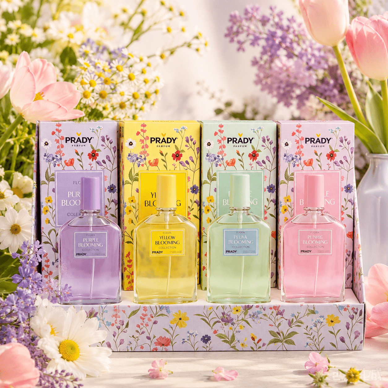 Image of 4 Pack Blooming Collection 90ml Eau De Toilette – Floral Oriental Fragrance For Women | Romantic, Bright & Sweet Scent With Notes Of Pear , Red Berries, , , Jasmine, Frangipani, & Patchouli