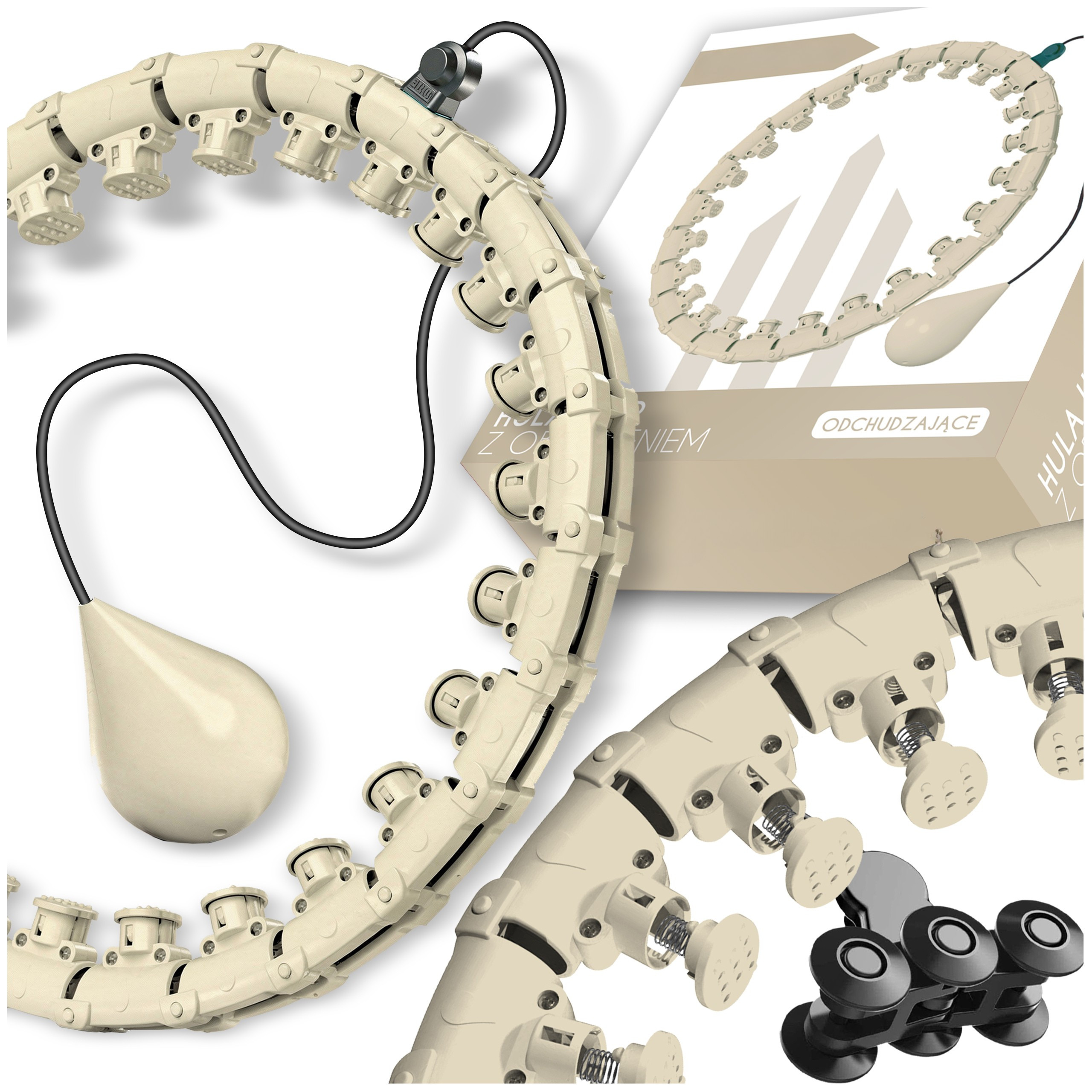     belt with massager beige adjustable abdominal and waist exercise   gravity   modular   training belt with rotation counter 24   allowing for   adjustment up to 125 cm quiet rail mechanism and 280g ball bearing effective cardio training and anti cellulite massage at   abs material stylish beige nude color