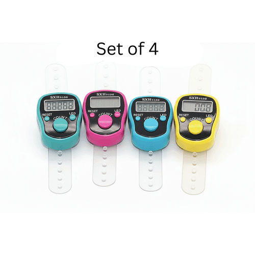 1 2 3 4pcs led digital finger tally counter tasbeeh islamic muslim ramadan eid tasbih electric counter
