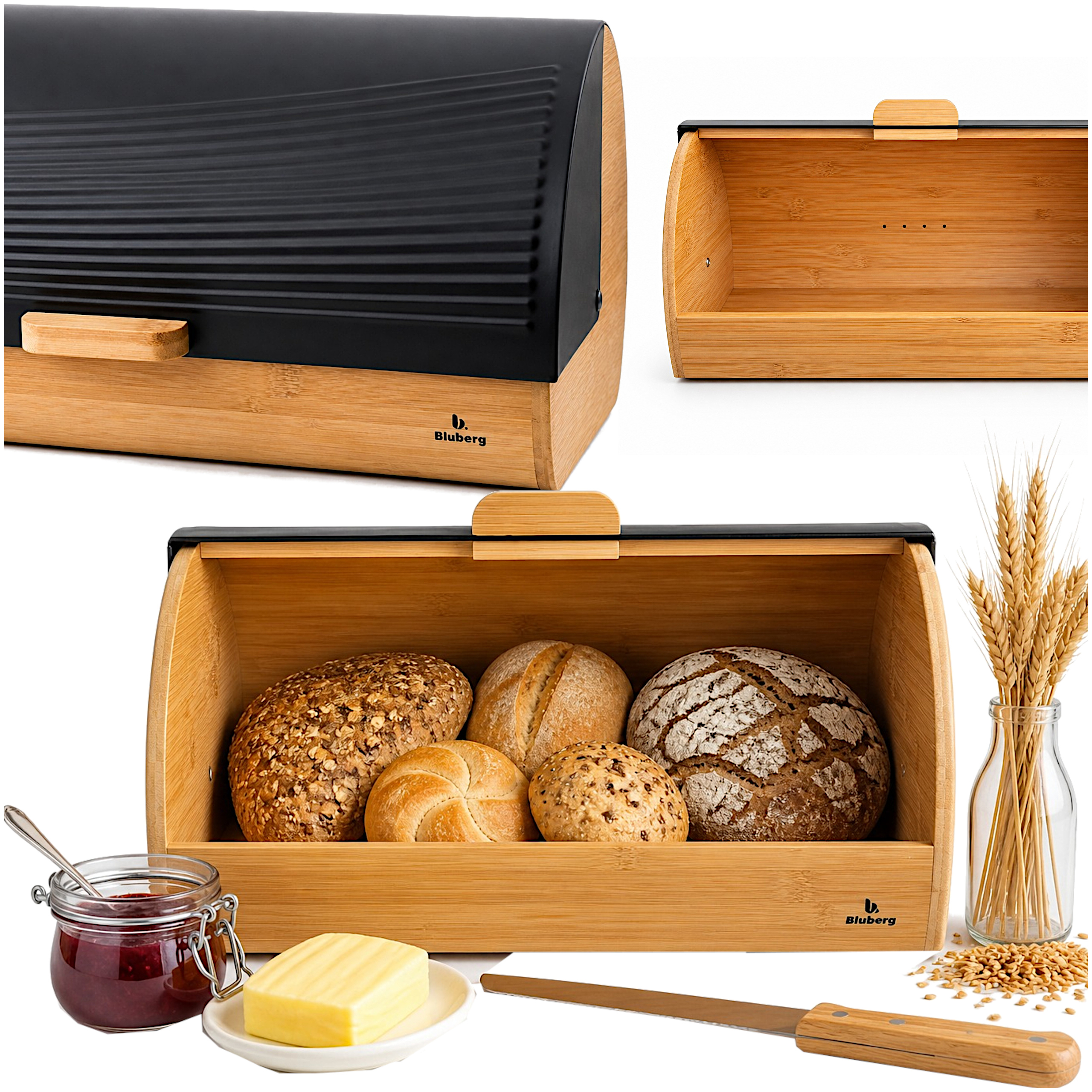 Bread Box | Kitchen Bread Box | Kitchen Bread Box For Bread | Box | Large Bread Box | Modern Bread Box | Bamboo Bread Box | Bread Boxes For Bread | Bread Storage Box | Bread Container | Bl-2143