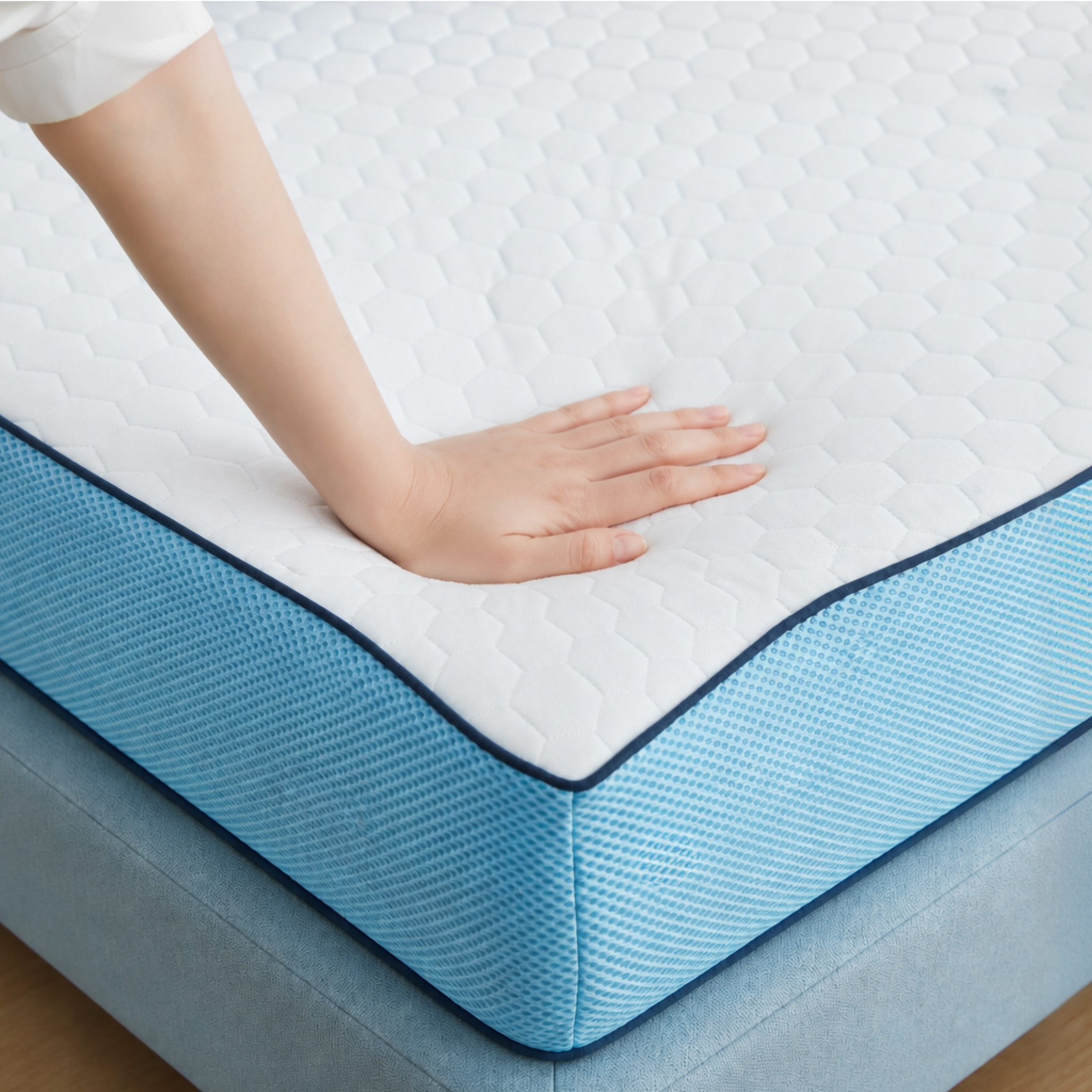 Image of Mattress Topper Memory Foam, 7 Cm Thickness, Mattress Pad With Dual-firmness Design, Breathable Removable Cover